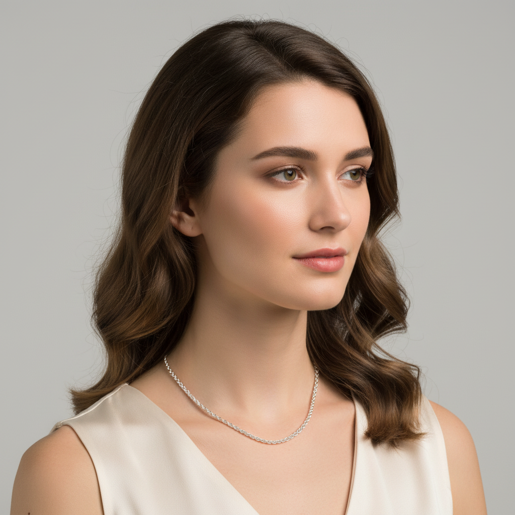 925 Silver Chain Model Lifestyle Image