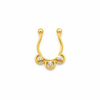 925 Silver Zircon Septum Nose Pin - White Background