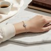 925 Sterling Silver Bracelet with Oval Centerpiece