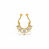 925 Sterling Silver Septum Nose Pin - Professional White Background