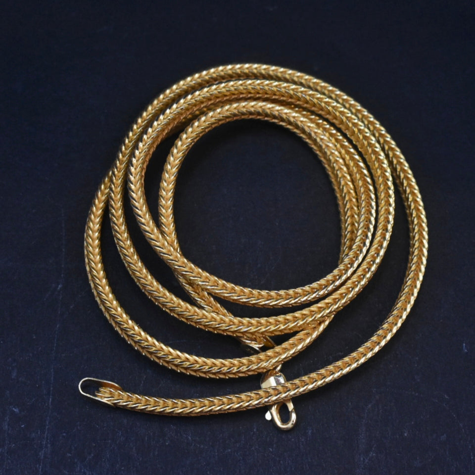 925 Hallmarked Silver 24K Gold Plated Thali Bottu Mangalsutra Chain - 24 Inches