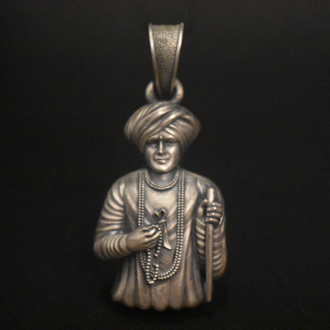 925 Hallmarked Silver Jalaram Bapa Pendant