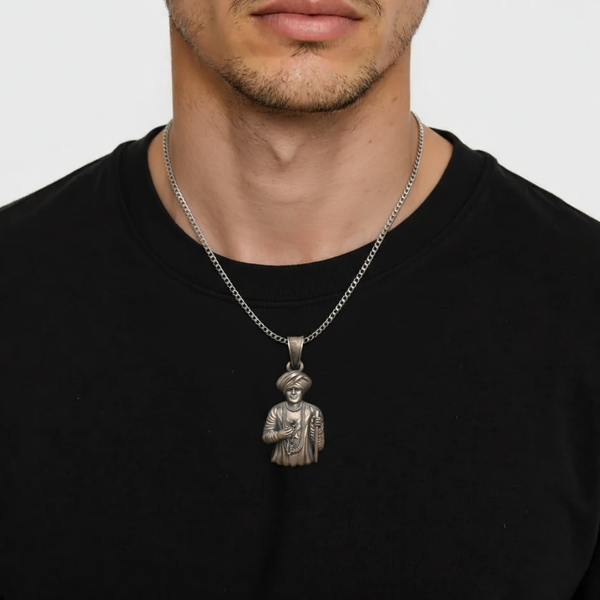 925 Hallmarked Silver Jalaram Bapa Pendant