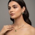 925 Sterling Silver Hallmarked Blossom Kante with Diamond Replica Pendant & Matching Studs - Lightweight
