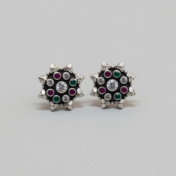 925 Sterling Silver Ruby Emerald Toe Rings