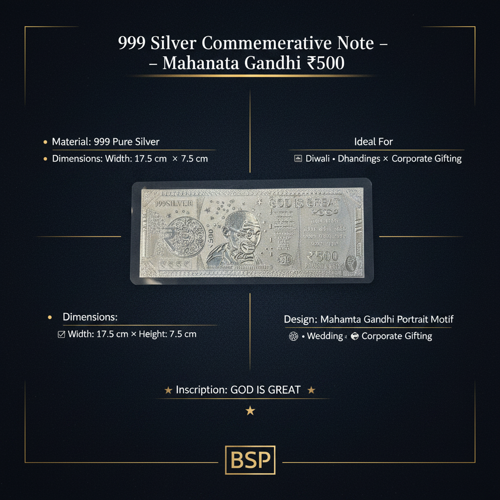 999 Silver Note – Product Details Infographic