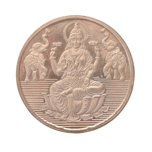 999 Pure Silver Coin - Laxmi & Om Design (6cm Diameter)