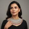 American Diamond Bridal Choker Set with Maang Tikka