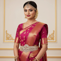 American Diamond Bridal Vaddanam - Pearl 24K Gold Diamond Finish Belt