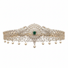 American Diamond Vaddanam - Floral Elephant Pearl 24K Gold Belt