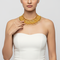 Antique Elephant Kemp Pearl Choker Set - Traditional Bridal Jewellery