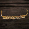 Antique Kemp Stone Pearl Choker Set - 24K Gold Plated Wedding Jewellery