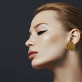 Antique Kemp Stone Studs - Round Traditional Earrings for Women