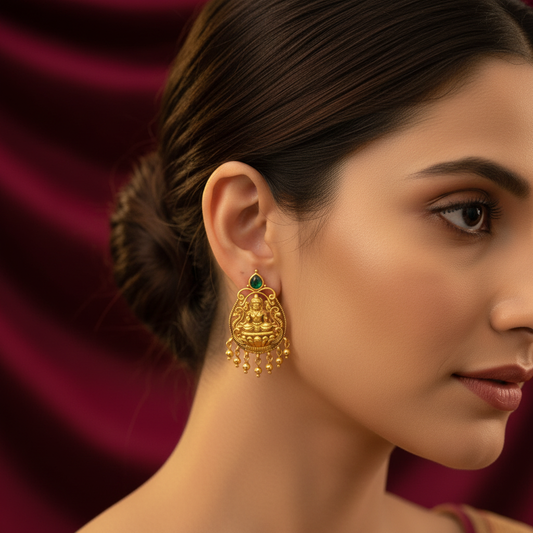 Antique Laxmi Stud Earrings