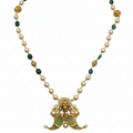 Antique Lord Ganesh Puligoru Locket with Pearls Chain