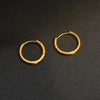 Asp 24 K Gold Plated Hoop Earrings