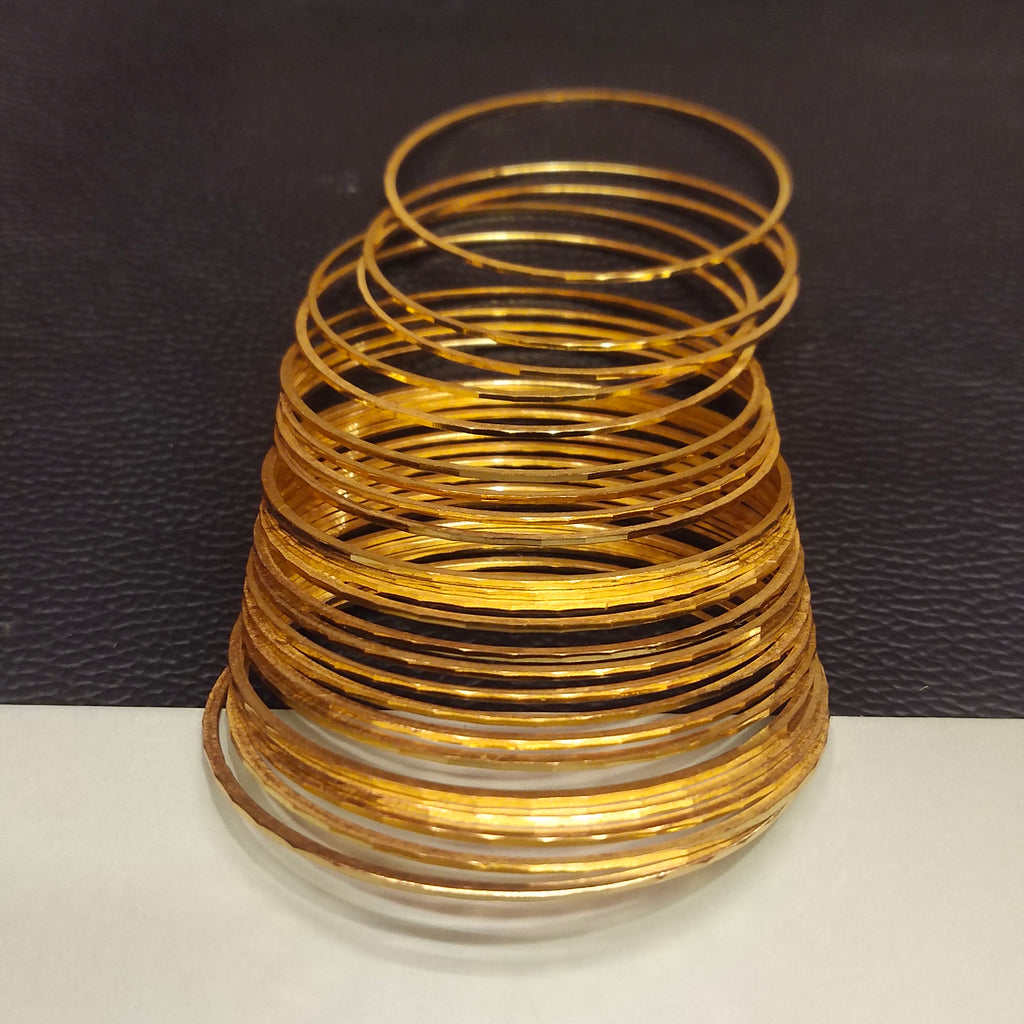 Asp One Gram Gold Plated 24 Thin Bangles