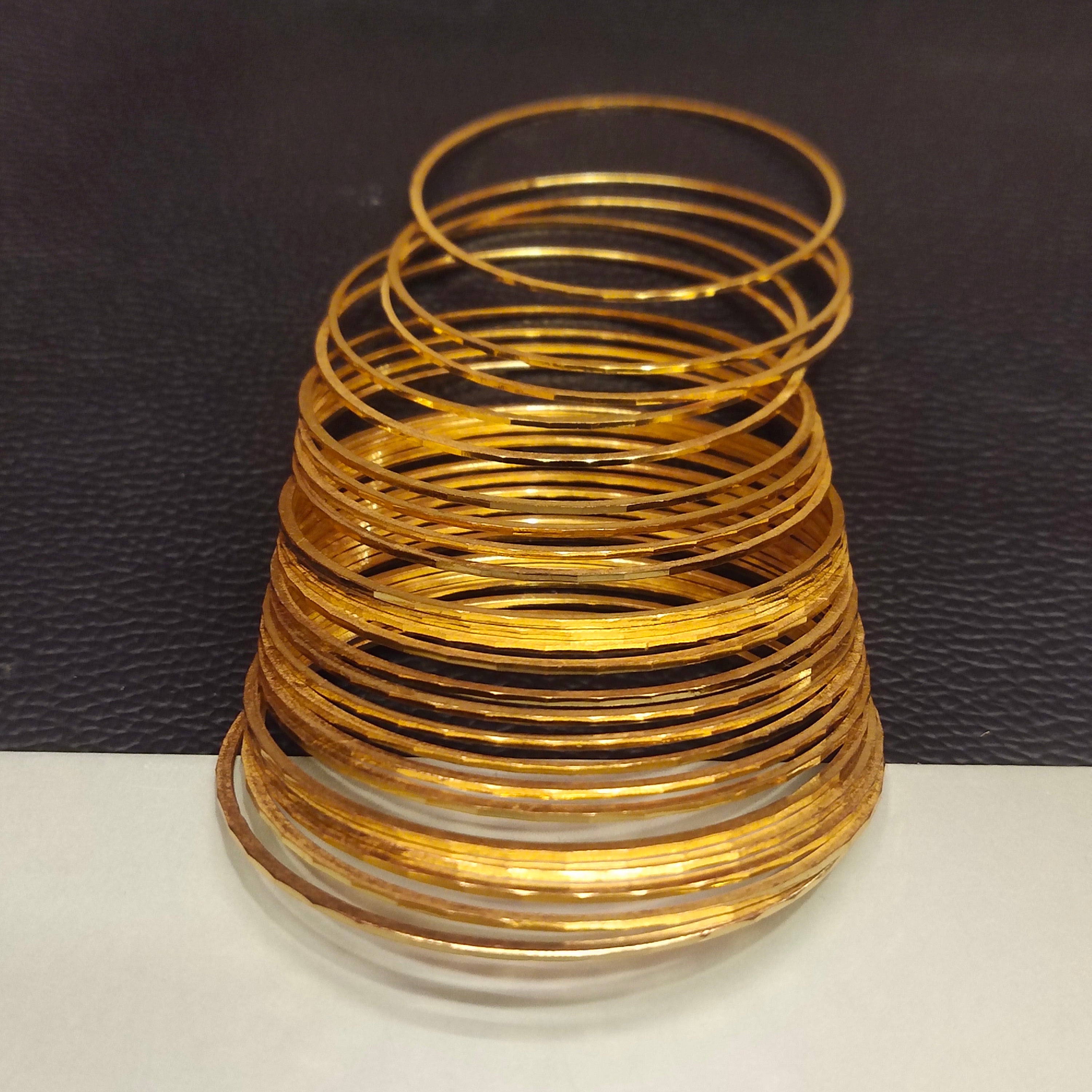 Asp One Gram Gold Plated 24 Thin Bangles