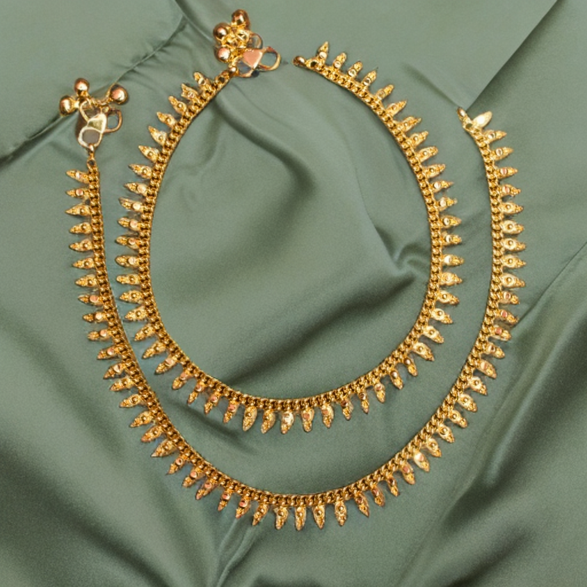 Asp One Gram Gold Plated Anklets