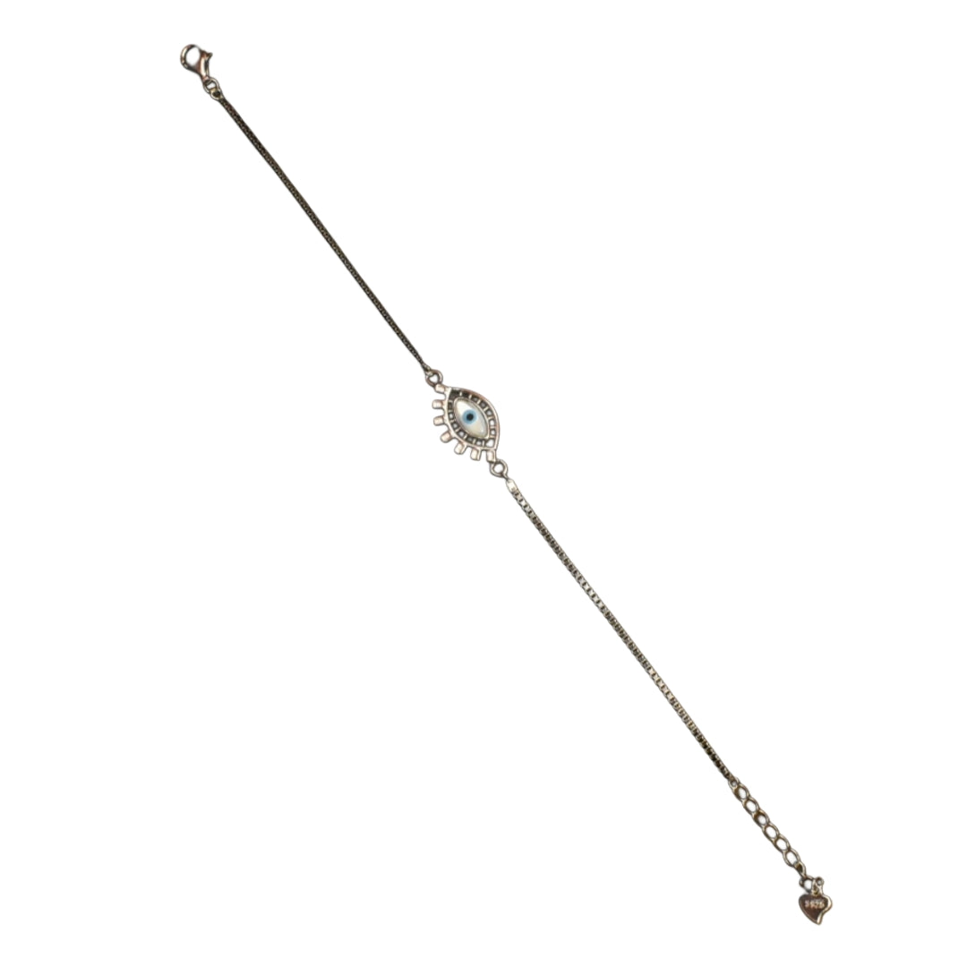 Asp Pure Sterling Silver Evil Eye Bracelet