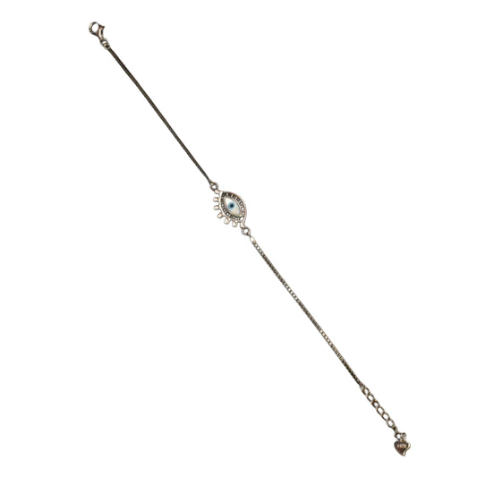 Asp Pure Sterling Silver Evil Eye Bracelet