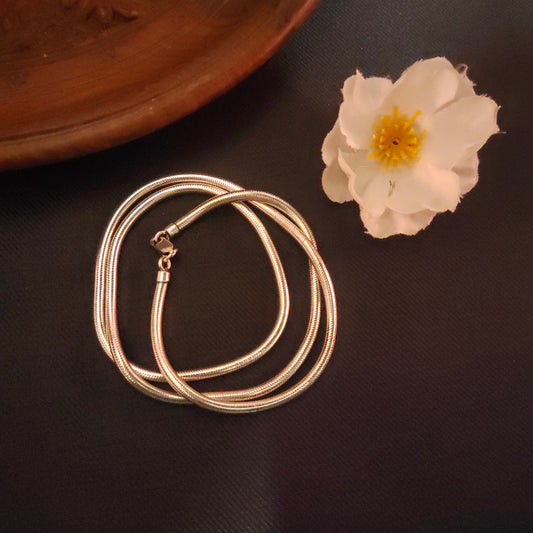 Asp Silver 925 Sterling Silver Oxidised Fancy Chain