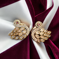 Asp Victorian Zircon Peacock Studs Earrings