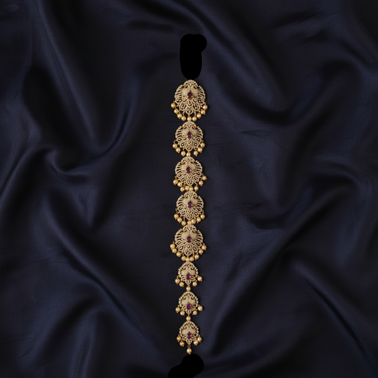 CZ Diamond Jada Billalu with Amethyst & Pearl Drops