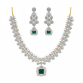 CZ Diamond Long Necklace Set – 
