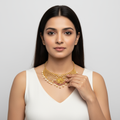 CZ Ram Parivar Divine Choker Set - Matte Gold Plated Wedding Jewellery