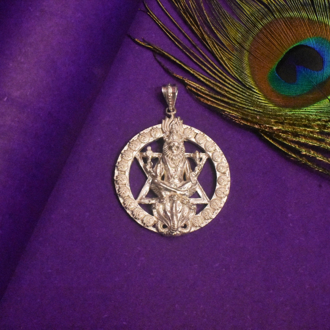 Chakra Narasimha 92.5 silver Pendant