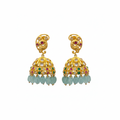 Classic Uncut Diamond Jhumka Set - Timeless Polki Style Earrings