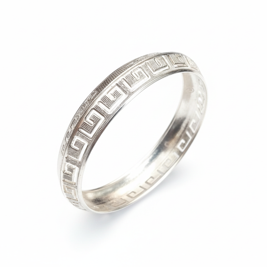 Cutting Kada Silver Bangle for Men - Size 2.10