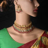 Handcrafted Pachi Kundan Choker Necklace - Traditional Indian Wedding Jewelry