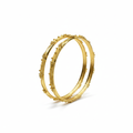 24K Gold Plated Textured Bangles - White Background Product Shot