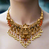 Exquisite Antique Coral Laxmi Bridal Necklace Set