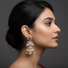 Garmia Diamond Jhumka Earrings - Premium Traditional Gold Plated Jewelry