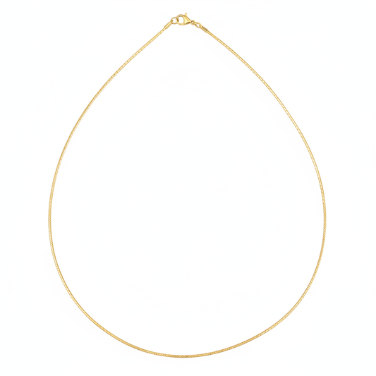 Gold Wire Chain Necklace