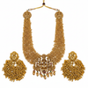 Grand Long Laxmi Haram Set with Earrings – 24K Gold Plated Temple Jewellery