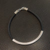 Asp 925 Soft Black Resin Silver Bracelet