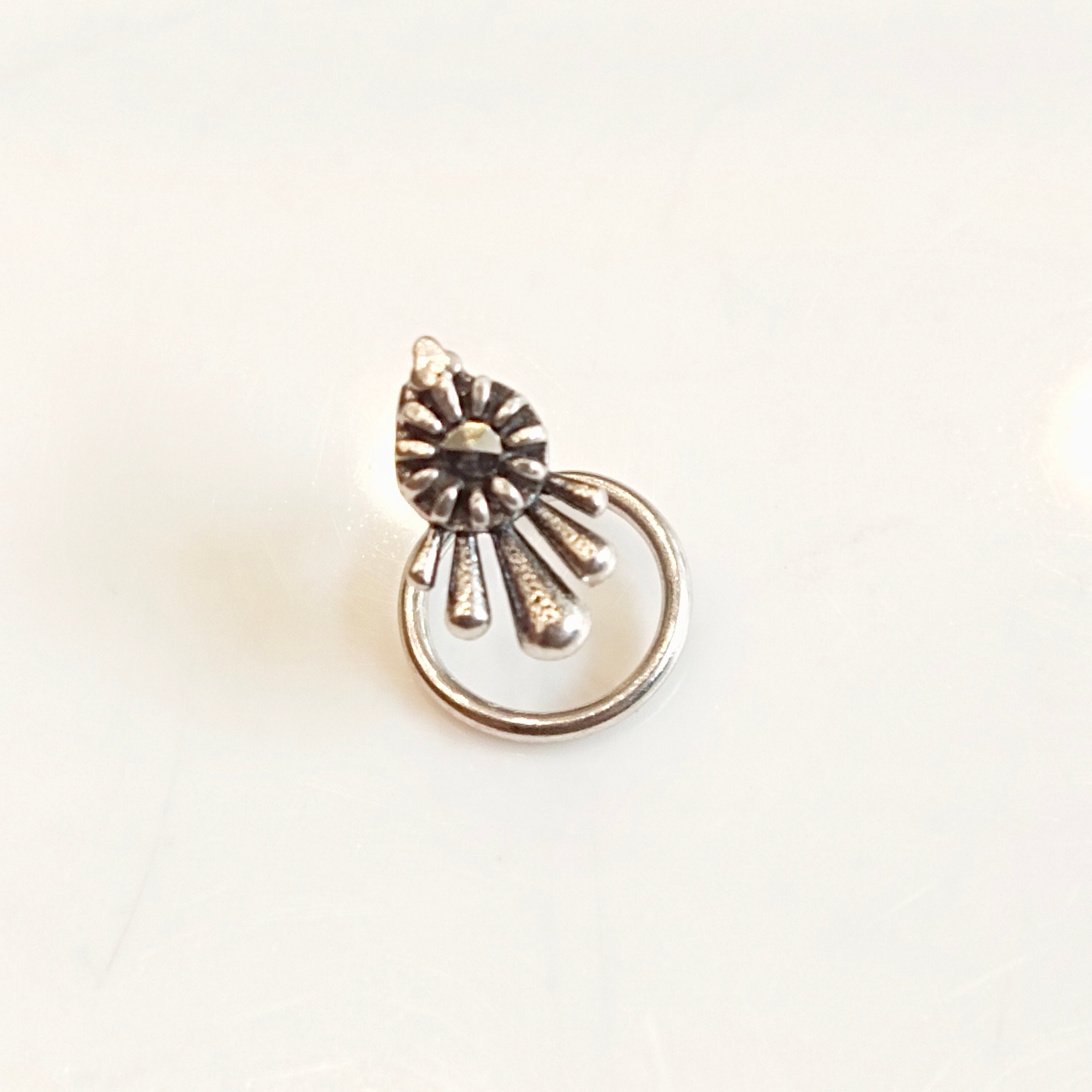 925 Sterling Silver Minimalist Wire Nose Pin 