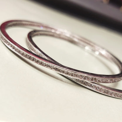 Sparkling Elegance: 92.5 Silver CZ Bangles That Define Glamour