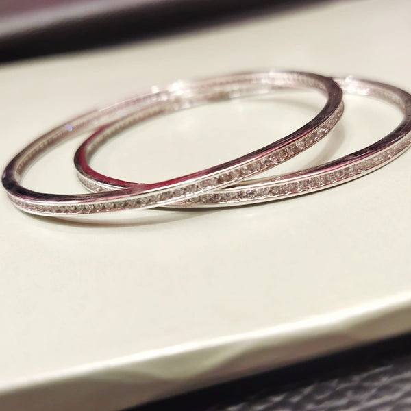 Sparkling Elegance: 92.5 Silver CZ Bangles That Define Glamour