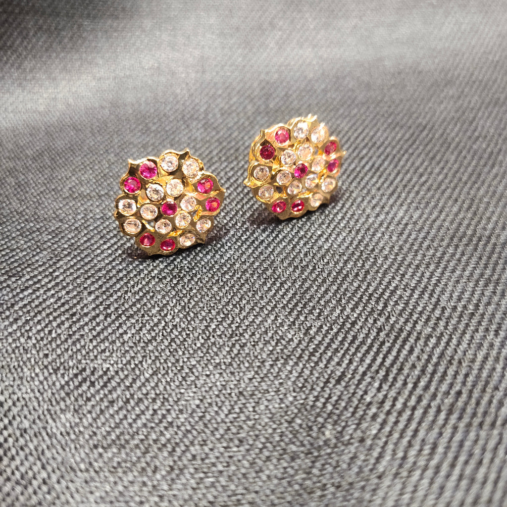 Panchloha Small Kammalu Stud Earrings - Elegant Gatti Chatha Style