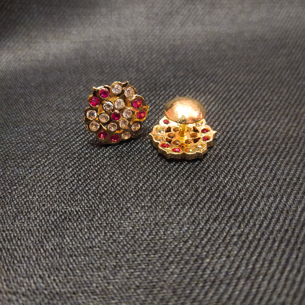 Panchloha Small Kammalu Stud Earrings - Elegant Gatti Chatha Style