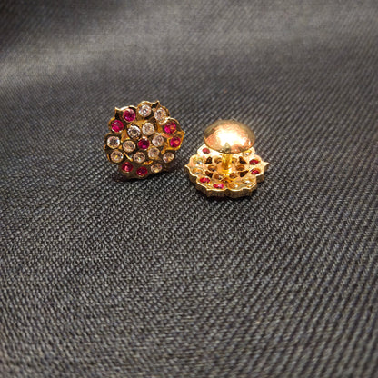 "Elegant and Stylish: Discover the Beauty of Panchloha Gatti Chatha Small Kammalu Studs Earrings by Asp Fashion Jewellery"