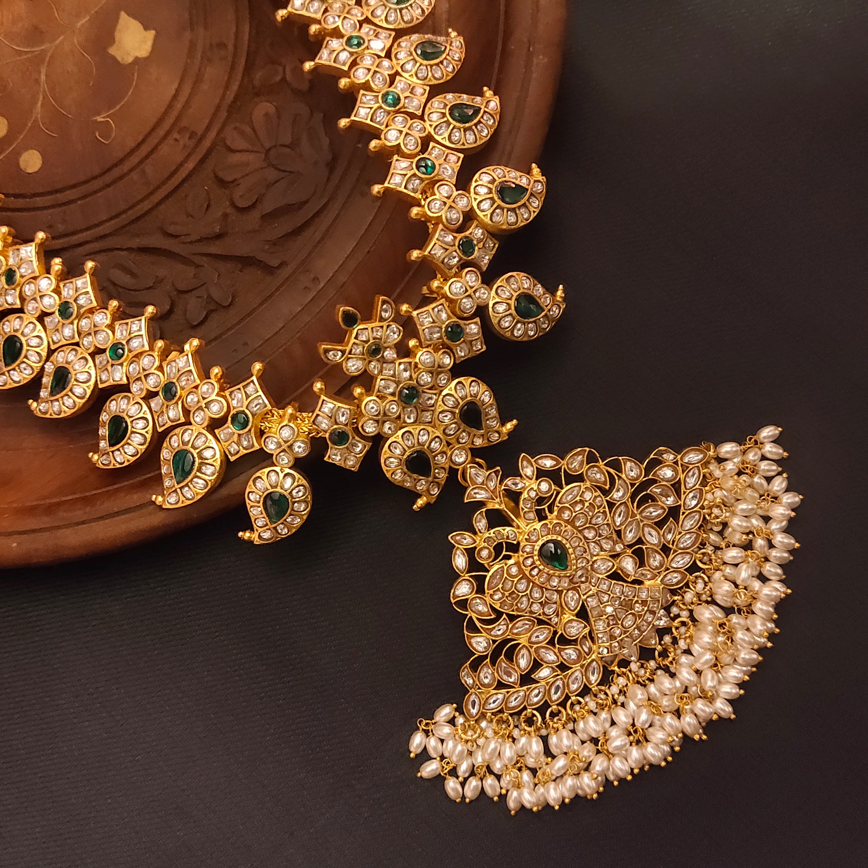 Asp Polki Diamond Mango Haram Set