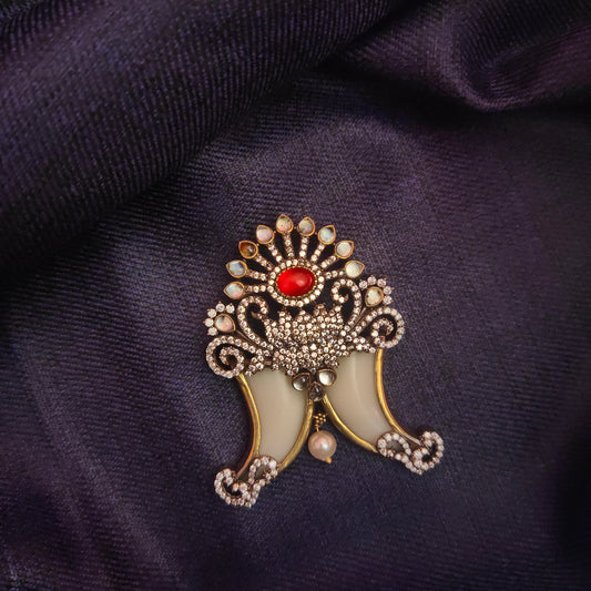 Introducing the Enchanting Victorian Kundan Puligoru/Tiger Nail Locket by ASP Fashion Jewellery"
