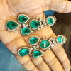 "Emerald Elegance: The Latest Green Zircon Chandelier Danglers Trending in Asp Fashion Jewellery"