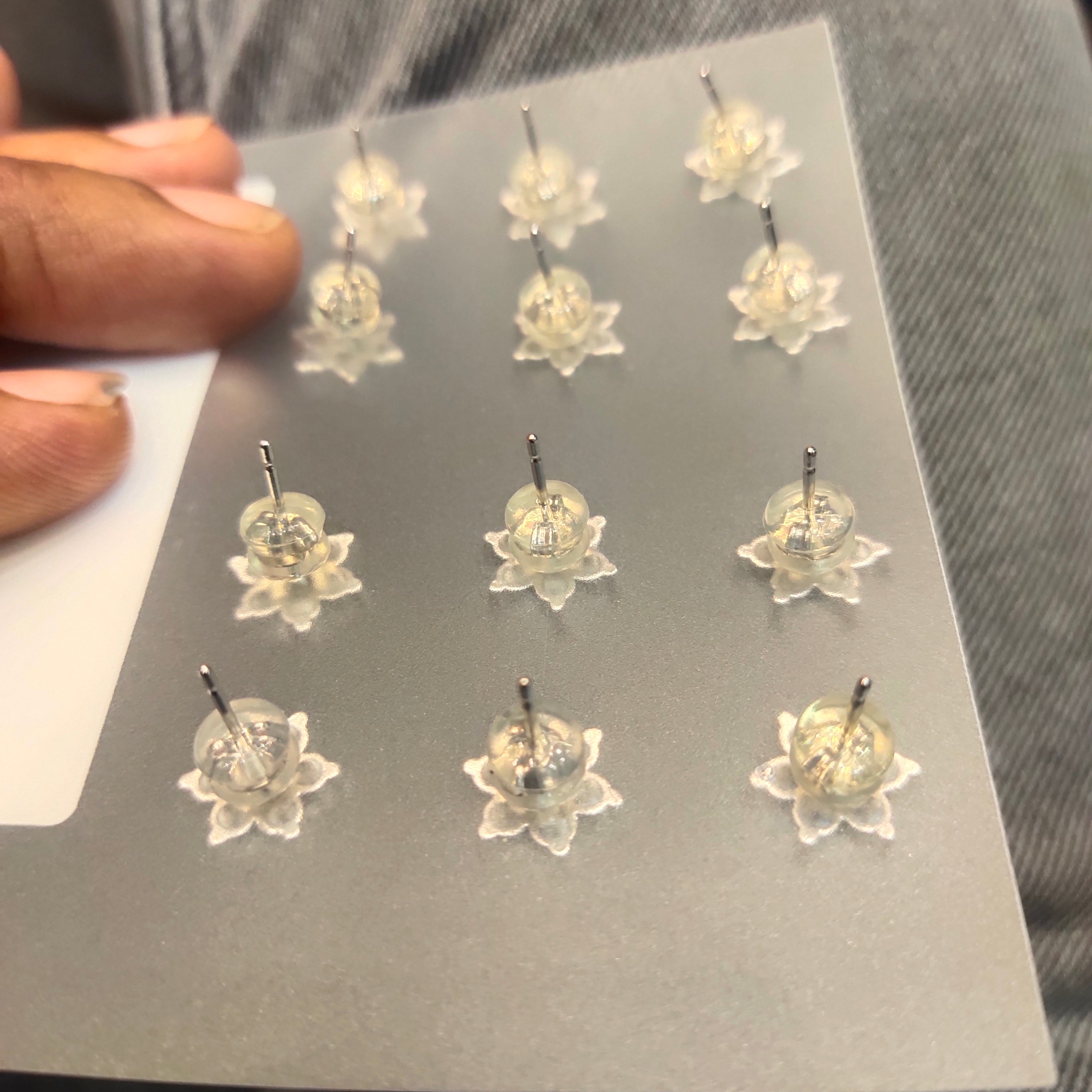 Solitaire Stud Earrings - Classic Diamond Look Design